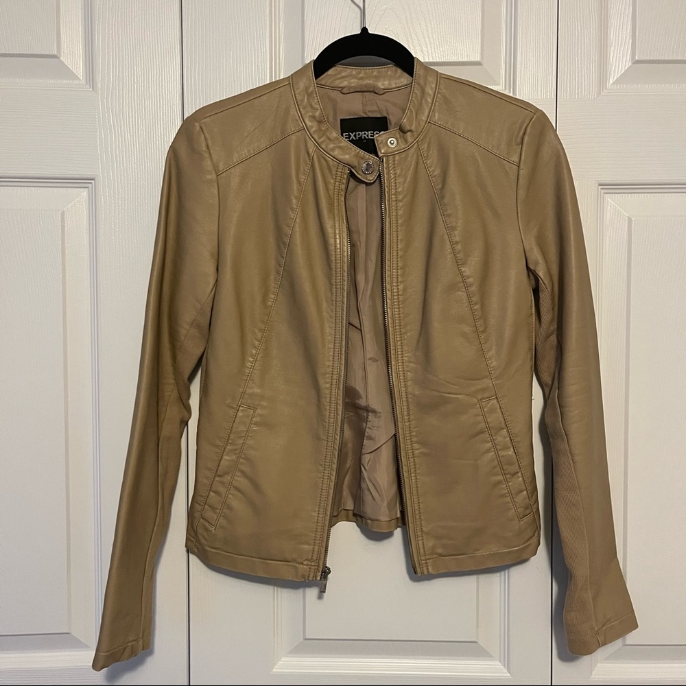 Express Tan Leather Jacket